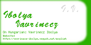 ibolya vavrinecz business card